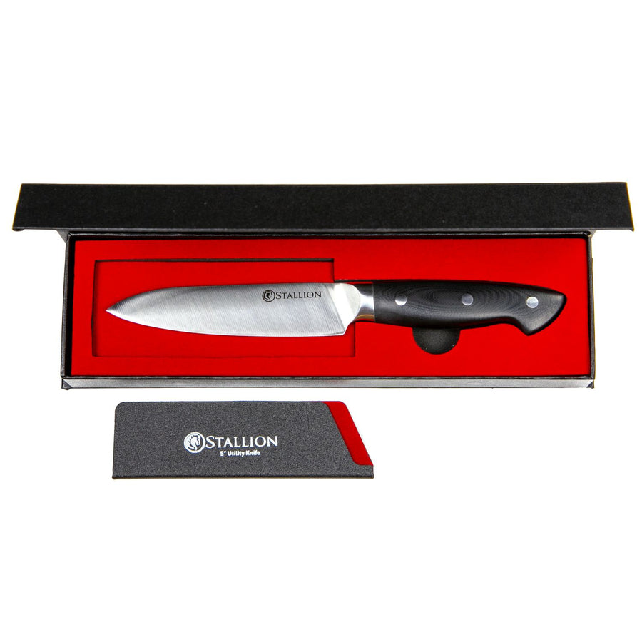 Stallion Professional Messer Officemesser 12,5 cm - Klinge: 1.4116 Messerstahl, Griff: G10 GFK