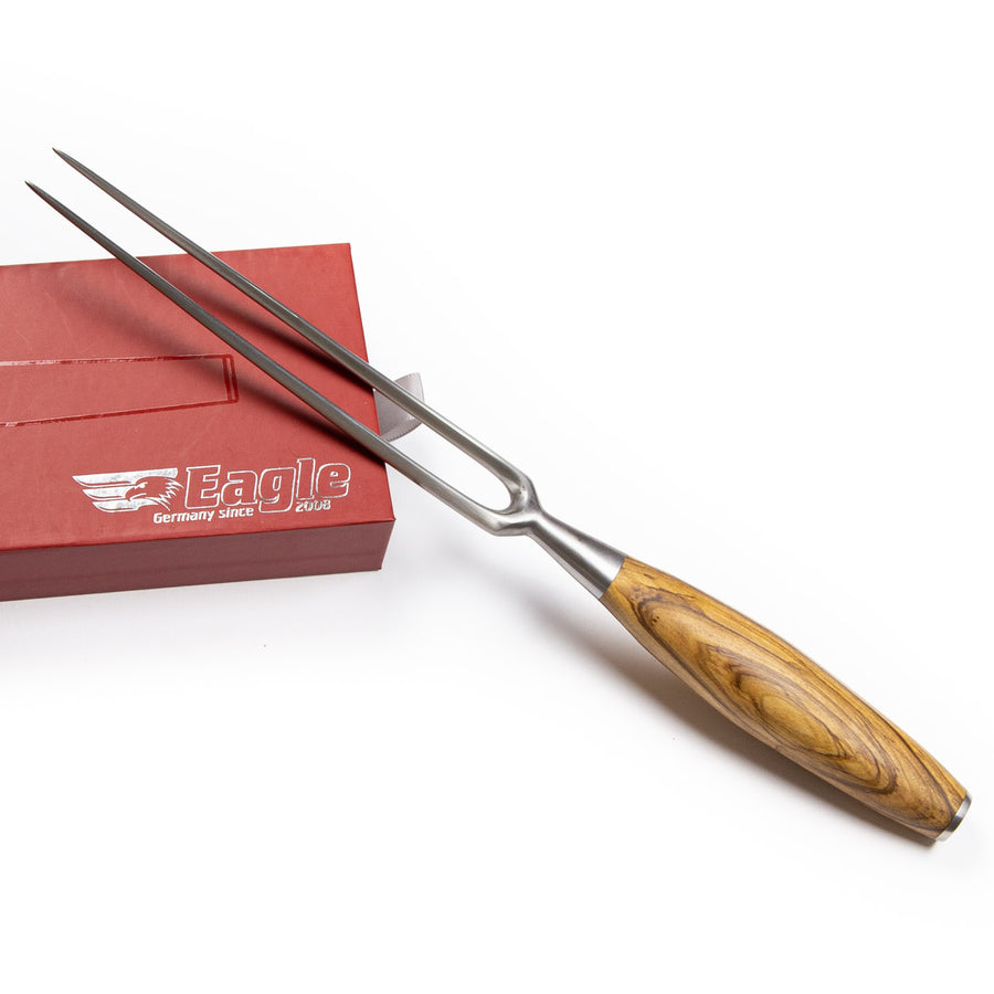 Eagle Professional - Fleischgabel - Deutscher Messerstahl 1.4116  / Heftschalen: Olivenholz aus Süditalien